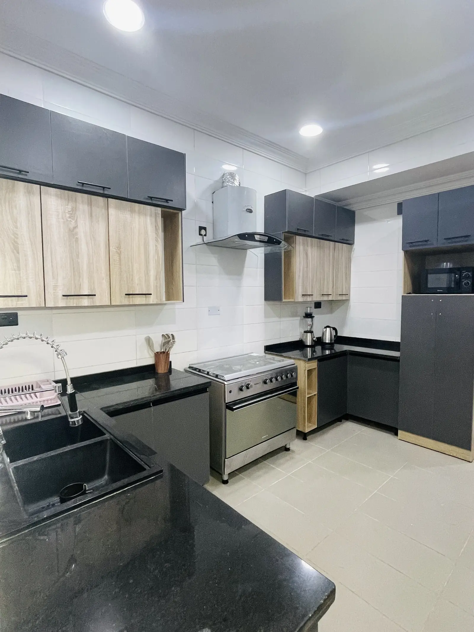 Kitchen counter and sink